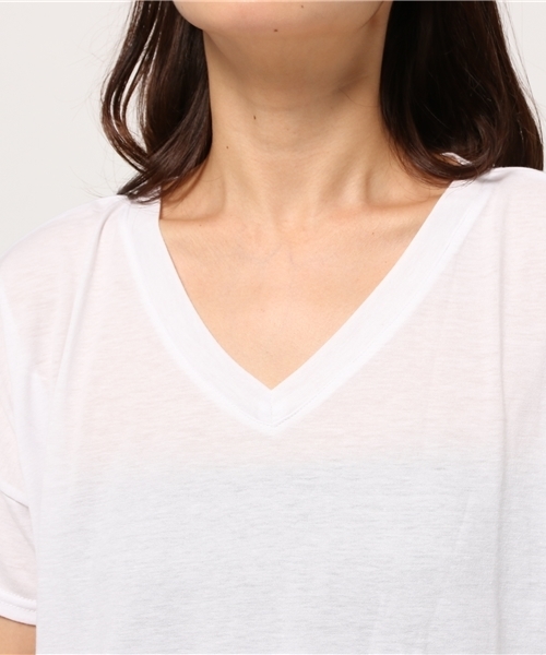 VENCEEXCHANGE(ヴァンスエクスチェンジ)の「バンダナ付きVネックT(Tシャツ/カットソー・レディース・ブラック/オリーブ/ピンク/オフホワイト・MEDIUM)」の10枚目の写真