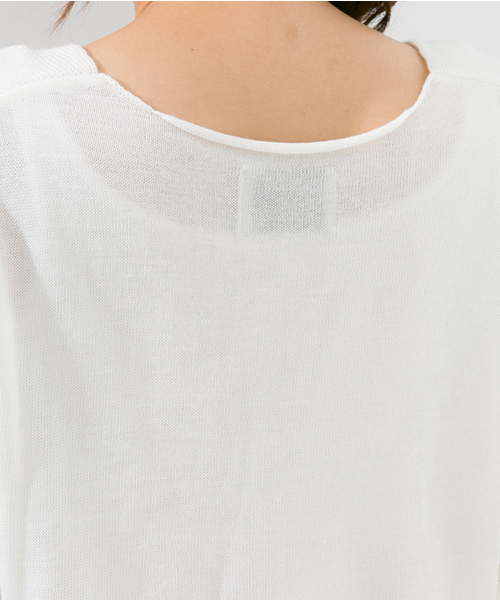 STUDIOUS（ステュディオス）の「【STUDIOUS】ウール混畔編みヘムラウンドニット（ニット/セーター・レディース・ホワイト/グレー・FREE）」の18枚目の写真