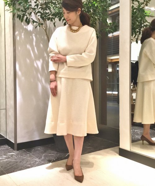 FIGARO Paris（フィガロパリ）の「圧縮ウール シルキーストロングスカート◆（スカート・レディース・パープル/ホワイト/スカイブルー・38/36）」の10枚目の写真