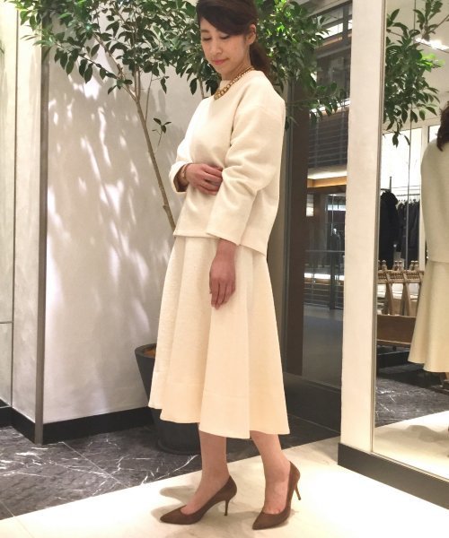 FIGARO Paris（フィガロパリ）の「圧縮ウール シルキーストロングスカート◆（スカート・レディース・パープル/ホワイト/スカイブルー・38/36）」の11枚目の写真