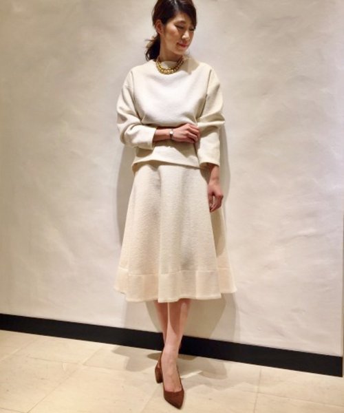 FIGARO Paris（フィガロパリ）の「圧縮ウール シルキーストロングスカート◆（スカート・レディース・パープル/ホワイト/スカイブルー・38/36）」の12枚目の写真