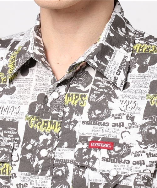 HYSTERIC GLAMOUR(ヒステリックグラマー)の「CR/THE CRAMPS FLYERS総柄 長袖ウエスタンSH(シャツ/ブラウス・メンズ・その他2・SMALL/MEDIUM/LARGE)」の6枚目の写真