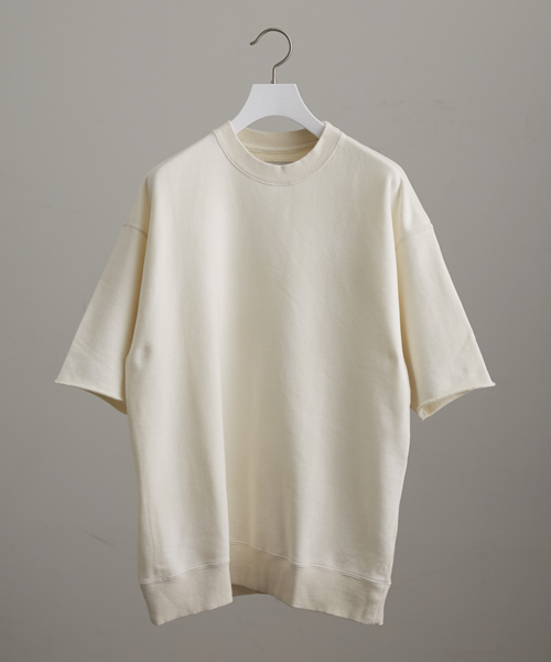 STUDIOUS(ステュディオス)の「ヴィンテージカットオフオーバーサイズTシャツ(Tシャツ/カットソー・メンズ・オフホワイト/ピンク/ライトグリーン・1/2/3)」の2枚目の写真