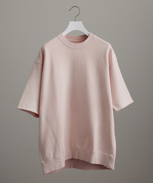 STUDIOUS(ステュディオス)の「ヴィンテージカットオフオーバーサイズTシャツ(Tシャツ/カットソー・メンズ・オフホワイト/ピンク/ライトグリーン・1/2/3)」の1枚目の写真