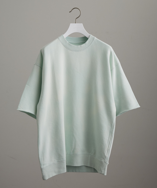 STUDIOUS(ステュディオス)の「ヴィンテージカットオフオーバーサイズTシャツ(Tシャツ/カットソー・メンズ・オフホワイト/ピンク/ライトグリーン・1/2/3)」の3枚目の写真