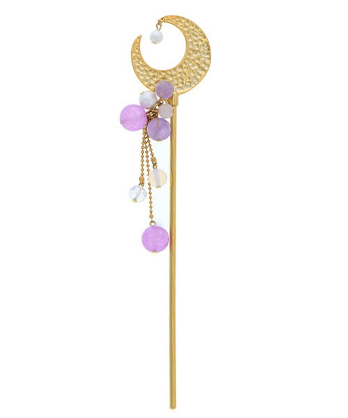 8999円→✨8月31日まで✨かんざし⭐️髪飾り⭐️ヘアーアクセサリー⭐️和装 天然石を使った髪飾り 月とパール かんざし ヘアアクセサリー