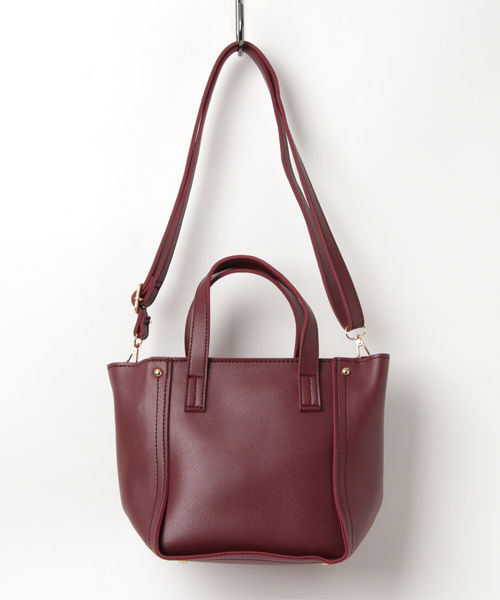 PLAIN CLOTHING（プレーンクロージング）の「フェイクレザー2wayショルダーバッグ【PLAIN CLOTHING】（ショルダーバッグ・レディース・ベージュ/グレー/ブラック/ワイン・FREE）」の18枚目の写真