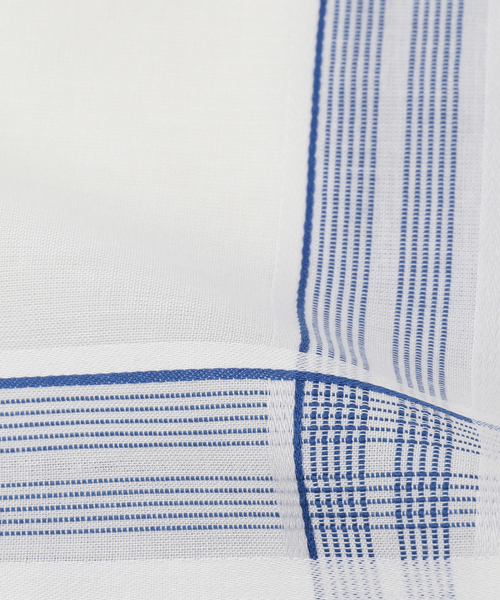 BEAMS F（ビームスエフ）の「GRAZIINA / カラーライン ハンカチ（ハンカチ/ハンドタオル・メンズ・ベージュ/グレー/ブルー・ONE SIZE）」の9枚目の写真