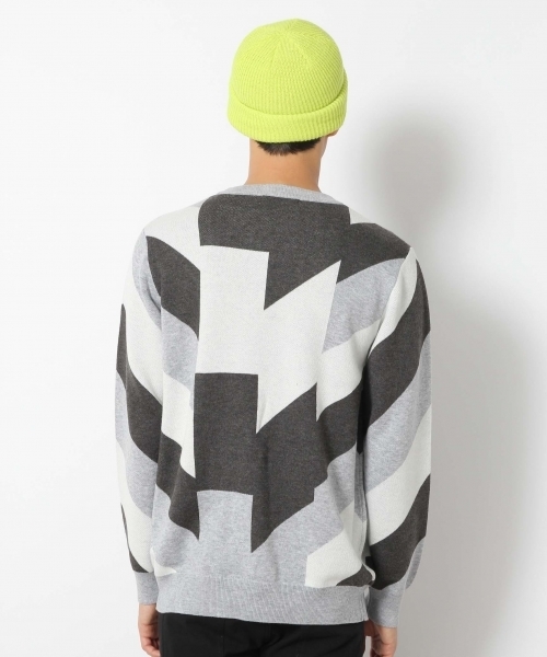 RAGEBLUE（レイジブルー）の「幾何学柄ジャガードニットクルー/772428（ニット/セーター・メンズ・ブルー/グレー/ブラック・LARGE/MEDIUM/SMALL）」の14枚目の写真