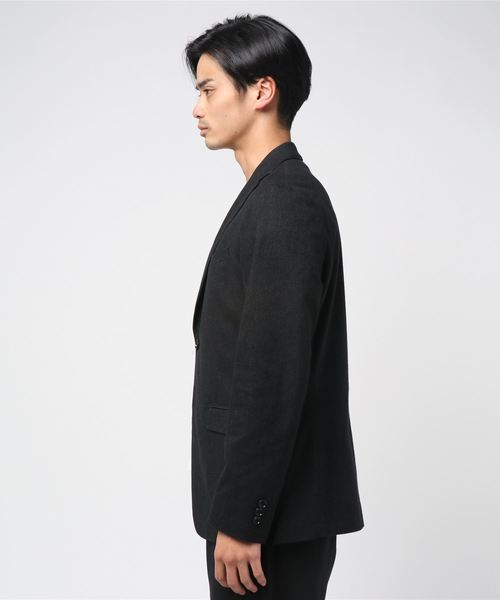 GLOSTER（グロスター）の「ソフトサーモストレッチジャケット（テーラードジャケット・メンズ・ネイビー/チャコールグレー・L/M/S）」の3枚目の写真