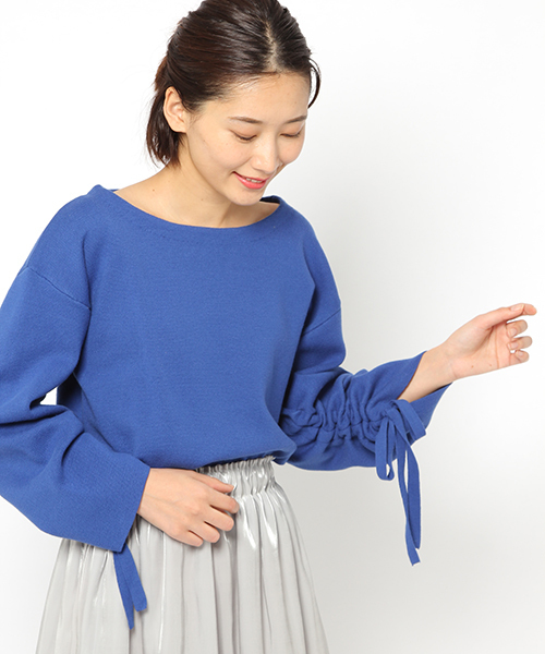 laboratory work（ラボラトリーワーク）の「ドロストミラノリブニットプルオーバー（ニット/セーター・レディース・オフホワイト/ダークネイビー/ブルー系その他・MEDIUM）」の2枚目の写真