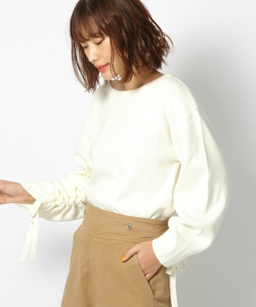 laboratory work（ラボラトリーワーク）の「ドロストミラノリブニットプルオーバー（ニット/セーター・レディース・オフホワイト/ダークネイビー/ブルー系その他・MEDIUM）」の13枚目の写真