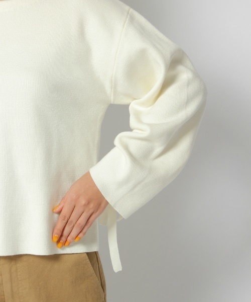 laboratory work（ラボラトリーワーク）の「ドロストミラノリブニットプルオーバー（ニット/セーター・レディース・オフホワイト/ダークネイビー/ブルー系その他・MEDIUM）」の14枚目の写真