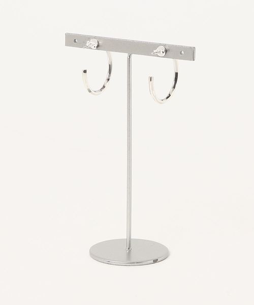 TONE SELECT GOODS(トーンセレクトグッズ)の「【925 SILVER ACC】フープピアスSV925(OG)(ピアス(両耳用)・レディース・シルバー・FREE)」の2枚目の写真