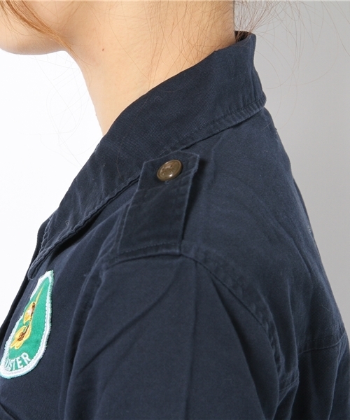 WEGO(ウィゴー)の「WEGO/ボーイスカウトLSシャツ(シャツ/ブラウス・レディース・ベージュ/カーキ/ネイビー/オレンジ・FREE)」の11枚目の写真