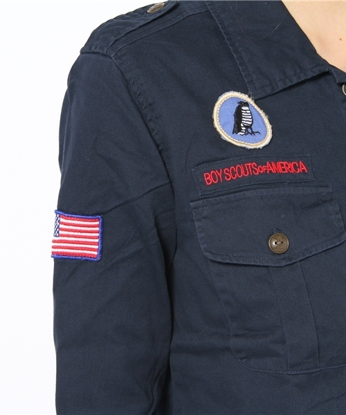 WEGO(ウィゴー)の「WEGO/ボーイスカウトLSシャツ(シャツ/ブラウス・レディース・ベージュ/カーキ/ネイビー/オレンジ・FREE)」の12枚目の写真