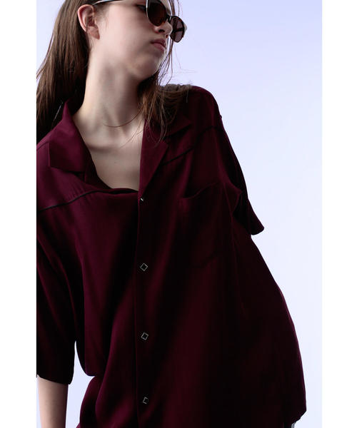 MONKEY TIME（モンキータイム）の「＜monkey time＞ RYN/TWL WESTERN OPEN SHIRT/ウエスタンシャツ（シャツ/ブラウス・メンズ・ワインレッド/ブラック・SMALL/X-LARGE/LARGE/MEDIUM）」の2枚目の写真