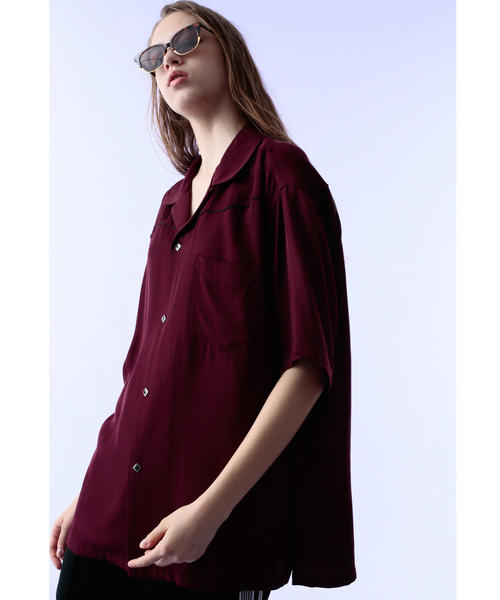 MONKEY TIME（モンキータイム）の「＜monkey time＞ RYN/TWL WESTERN OPEN SHIRT/ウエスタンシャツ（シャツ/ブラウス・メンズ・ワインレッド/ブラック・SMALL/X-LARGE/LARGE/MEDIUM）」の5枚目の写真