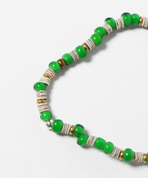 ROOPTOKYO(ループトウキョウ)の「AkashicTree / アカシックツリー MATURAL STONE(SHELL) BRACELET ブレスレット(ブレスレット・メンズ・グリーン・FREE)」の5枚目の写真