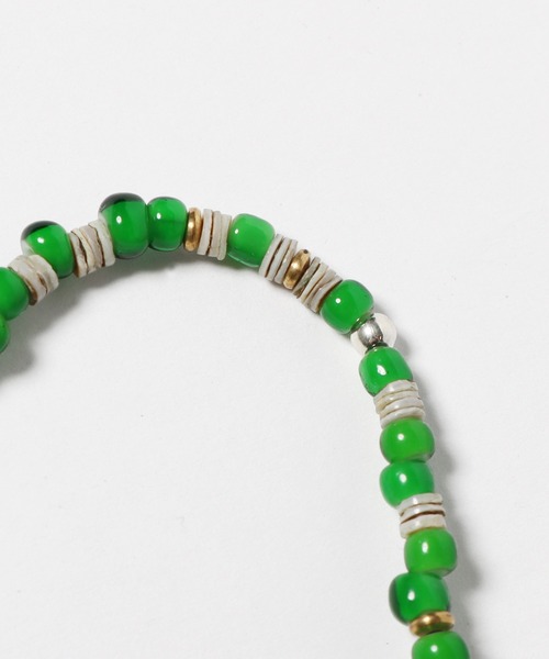 ROOPTOKYO(ループトウキョウ)の「AkashicTree / アカシックツリー MATURAL STONE(SHELL) BRACELET ブレスレット(ブレスレット・メンズ・グリーン・FREE)」の4枚目の写真