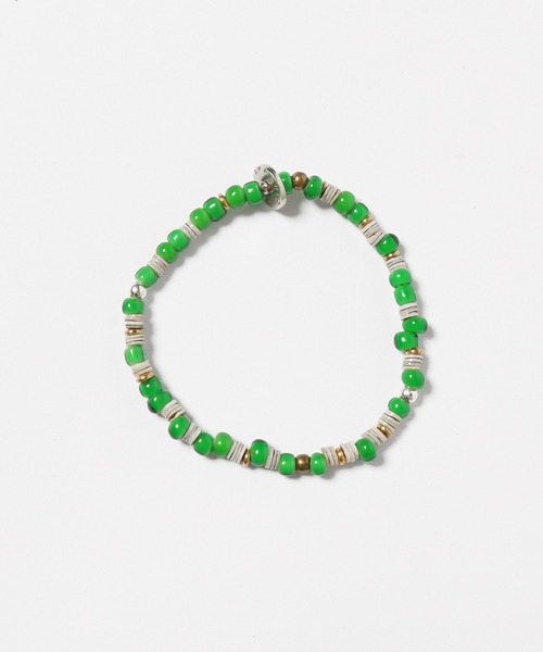ROOPTOKYO(ループトウキョウ)の「AkashicTree / アカシックツリー MATURAL STONE(SHELL) BRACELET ブレスレット(ブレスレット・メンズ・グリーン・FREE)」の2枚目の写真