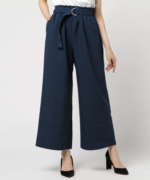 AMERICAN HOLIC（アメリカンホリック）の「麻ライクベルト付きワイドパンツ（その他パンツ・レディース・ベージュ/オレンジ/ネイビー・S/M）」の18枚目の写真