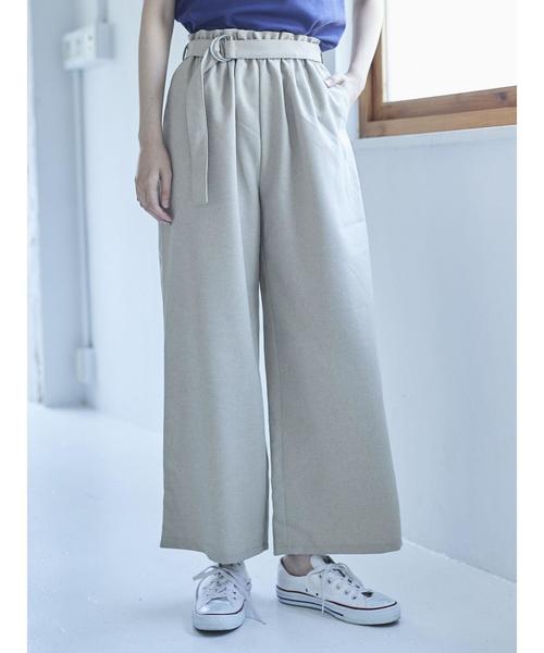 AMERICAN HOLIC（アメリカンホリック）の「麻ライクベルト付きワイドパンツ（その他パンツ・レディース・ベージュ/オレンジ/ネイビー・S/M）」の19枚目の写真