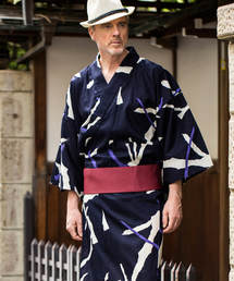 AKM Contemporary（エイケイエムコンテンポラリー）の「AKM Contemporary(エイケイエムコンテンポラリー)破れ笹柄 浴衣＆角帯 2点SET（浴衣）」