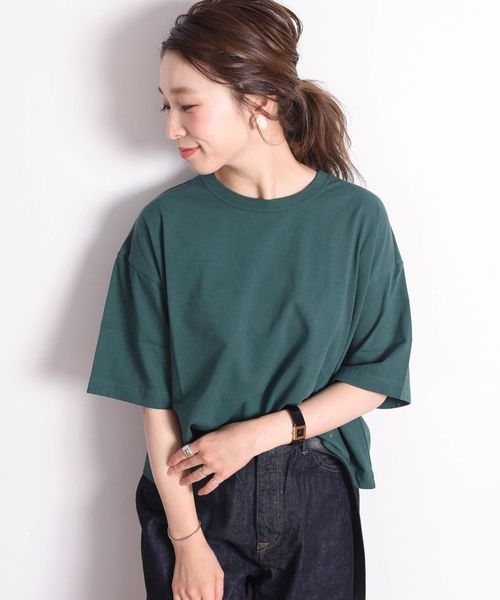 SHIPS（シップス）の「ビッグTee（Tシャツ/カットソー・レディース・オフホワイト/ブラック/グリーン/ネイビー・ONE SIZE）」の3枚目の写真