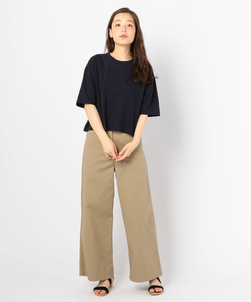 SHIPS（シップス）の「ビッグTee（Tシャツ/カットソー・レディース・オフホワイト/ブラック/グリーン/ネイビー・ONE SIZE）」の8枚目の写真