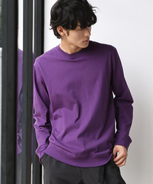 coen（コーエン）の「USAコットンクルーネックリブロンＴ（Tシャツ/カットソー・メンズ・ホワイト/ダークグリーン/パープル/ネイビー・SMALL/MEDIUM/LARGE/X-LARGE）」の15枚目の写真