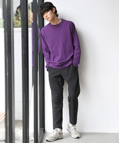 coen（コーエン）の「USAコットンクルーネックリブロンＴ（Tシャツ/カットソー・メンズ・ホワイト/ダークグリーン/パープル/ネイビー・SMALL/MEDIUM/LARGE/X-LARGE）」の17枚目の写真