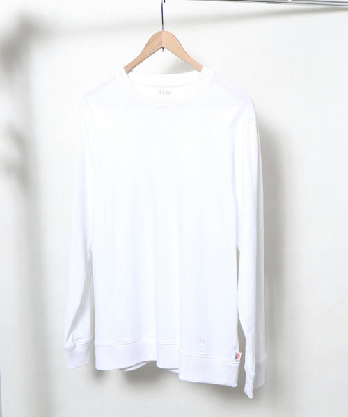 coen（コーエン）の「USAコットンクルーネックリブロンＴ（Tシャツ/カットソー・メンズ・ホワイト/ダークグリーン/パープル/ネイビー・SMALL/MEDIUM/LARGE/X-LARGE）」の20枚目の写真