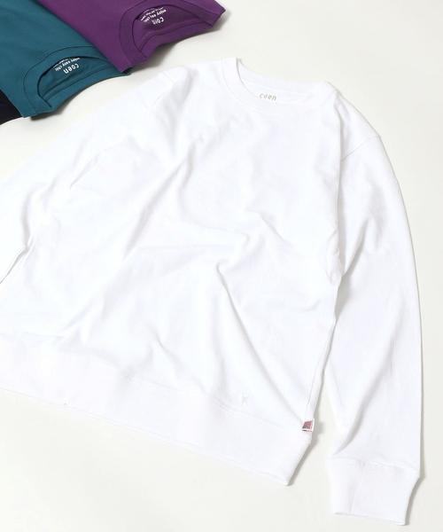coen（コーエン）の「USAコットンクルーネックリブロンＴ（Tシャツ/カットソー・メンズ・ホワイト/ダークグリーン/パープル/ネイビー・SMALL/MEDIUM/LARGE/X-LARGE）」の22枚目の写真
