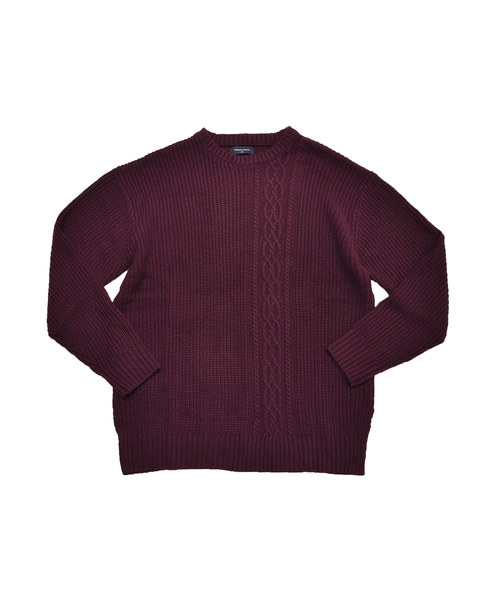 MinoriTY（マイノリティ）の「7Ｇ片畦ケーブルオーバーサイズクルーニット ビッグニット（ニット/セーター・メンズ・ホワイト/ブラック/ベージュ/ブラウン/グレー/カーキ/オレンジ/ワイン・M/L）」の15枚目の写真