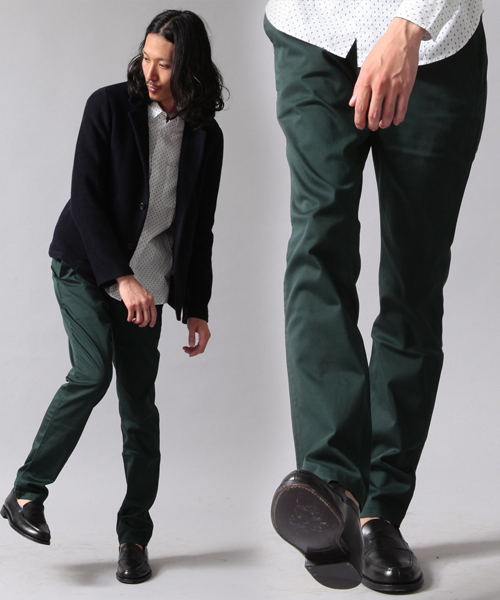 BEAUTY&YOUTH UNITED ARROWS（ビューティーアンドユースユナイテッドアローズ）の「BY ストレッチ チノ ノープリーツ テーパード パンツ◆§5　（チノパンツ・メンズ・コバルトブルー/ダークグレー/ベージュ/ワインレッド/ケリー/ネイビー/ブラック/その他1・SMALL/MEDIUM/LARGE/X-LARGE）」の4枚目の写真