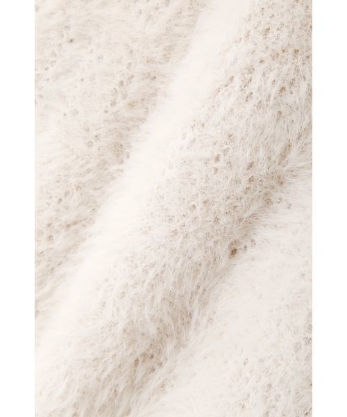 NATURAL BEAUTY BASIC（ナチュラルビューティーベーシック）の「フェザーアイレットニット（ニット/セーター・レディース・オフホワイト/ピンク/キャメル・MEDIUM）」の12枚目の写真