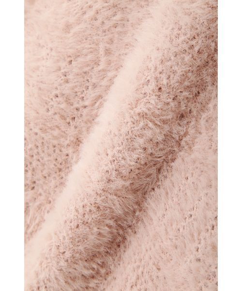 NATURAL BEAUTY BASIC（ナチュラルビューティーベーシック）の「フェザーアイレットニット（ニット/セーター・レディース・オフホワイト/ピンク/キャメル・MEDIUM）」の14枚目の写真