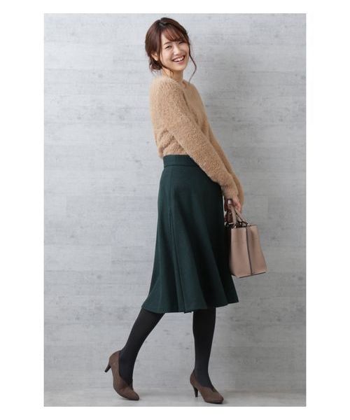 NATURAL BEAUTY BASIC（ナチュラルビューティーベーシック）の「フェザーアイレットニット（ニット/セーター・レディース・オフホワイト/ピンク/キャメル・MEDIUM）」の18枚目の写真