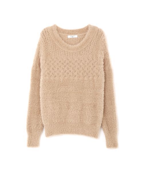 NATURAL BEAUTY BASIC（ナチュラルビューティーベーシック）の「フェザーアイレットニット（ニット/セーター・レディース・オフホワイト/ピンク/キャメル・MEDIUM）」の20枚目の写真