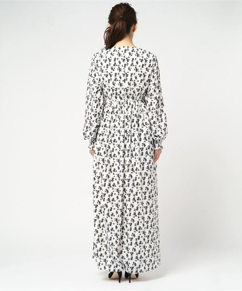 coca（coca）（コカ）の「シックカラー花柄カシュクールワンピース（ワンピース・レディース・ネイビー/ホワイト・ONE SIZE）」の11枚目の写真