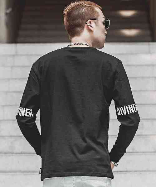 DIVINER(ディヴァイナー)の「アームプリントL/Tシャツ(Tシャツ/カットソー・メンズ・ホワイト/ブラック/パープル・L/XXL/M/XL)」の9枚目の写真