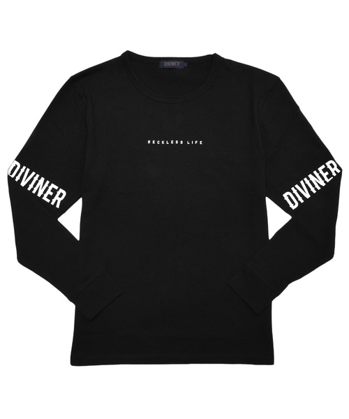 DIVINER(ディヴァイナー)の「アームプリントL/Tシャツ(Tシャツ/カットソー・メンズ・ホワイト/ブラック/パープル・L/XXL/M/XL)」の6枚目の写真
