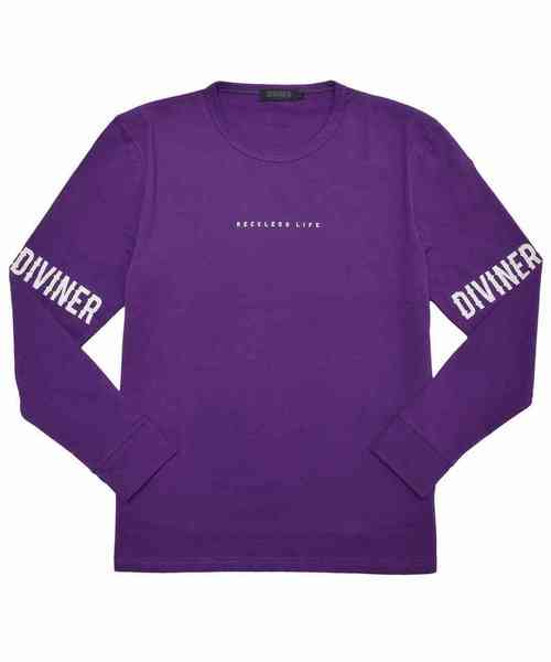 DIVINER(ディヴァイナー)の「アームプリントL/Tシャツ(Tシャツ/カットソー・メンズ・ホワイト/ブラック/パープル・L/XXL/M/XL)」の10枚目の写真
