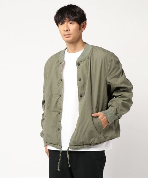 SAVE KHAKI UNITED（セーブカーキユナイテッド）の「SKU REVERSIBLE BASEBALL JACKET #（ブルゾン・メンズ・ブラック/ネイビー/オリーブ・X-SMALL/MEDIUM/SMALL/LARGE）」の8枚目の写真