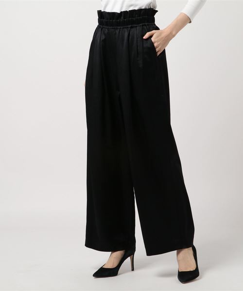 1er Arrondissement(プルミエアロンディスモン)の「TAストレッチサテンイージーPe(その他パンツ・レディース・ブラック/ベージュ・38/36)」の2枚目の写真