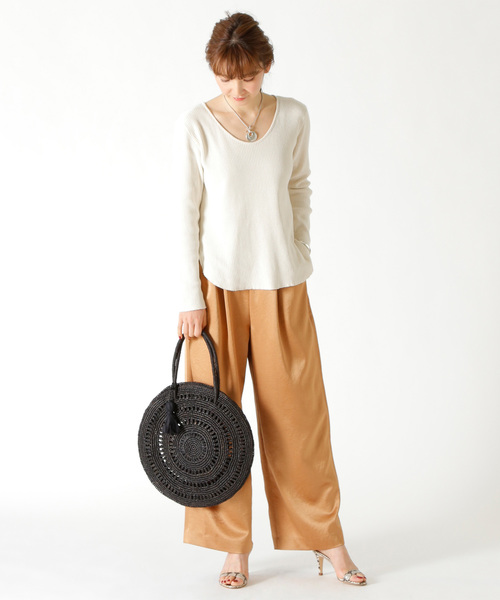 1er Arrondissement(プルミエアロンディスモン)の「TAストレッチサテンイージーPe(その他パンツ・レディース・ブラック/ベージュ・38/36)」の8枚目の写真