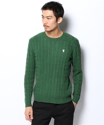coen | コットンケーブルクルーネックニット(ニット/セーター)