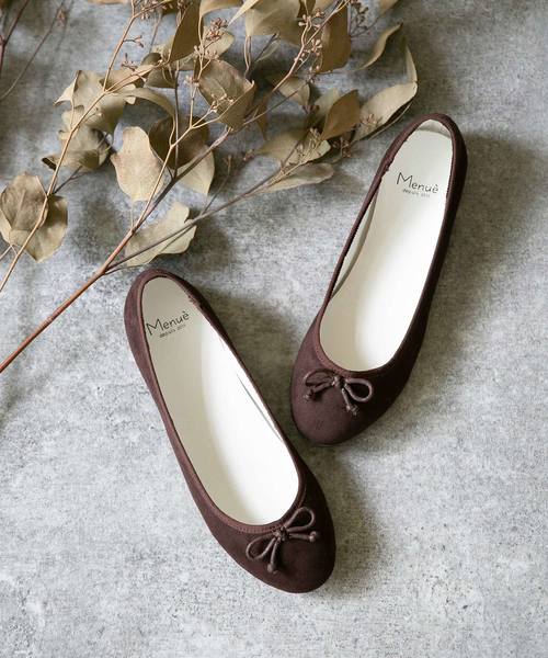 menue(メヌエ)の「フラット ラウンドトゥ バレエシューズ(バレエシューズ・レディース・シルバー/ブラック系その他/イエロー/レッド/ドット/ライトグレー/コーラルピンク/ホワイト/ブラック/レオパード/その他/ラベンダー/ピンクベージュ/ブルー/グレイッシュベージュ/チェック/ブラック系その他2/パープル系その他/オレンジ系その他/ダークブラウン/その他1/グレイッシュブルー/ダークグリーン/アニマル/その他2・22.0cm/23.0cm/25.0cm/22.5cm/24.0cm/25.5cm/26.0cm/23.5cm/21.5cm/24.5cm/26.5cm/27.0cm)」の7枚目の写真