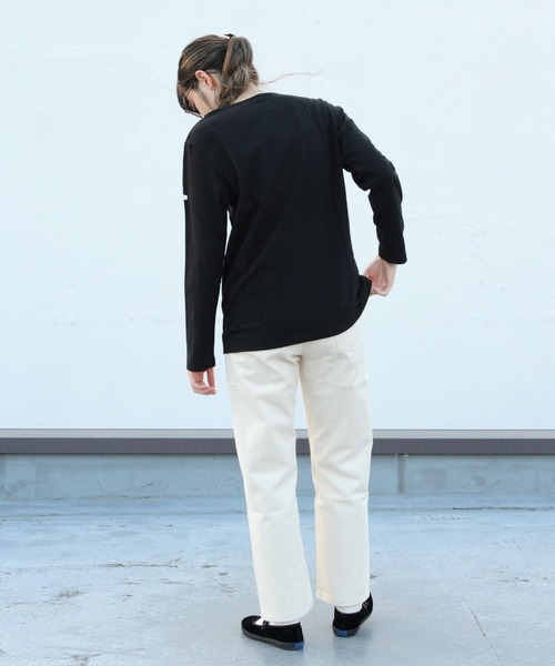 ORCIVAL(オーシバル)の「ORCIVAL / オーシバル コットンロードロングスリーブ バスクシャツ ソリッド #B211(Tシャツ/カットソー・レディース・ホワイト/ライトグレー/ブラック/ネイビー/ベージュ/チャコールグレー/ナチュラル/ブルーグレー・1/2/4/5/3/6)」の13枚目の写真